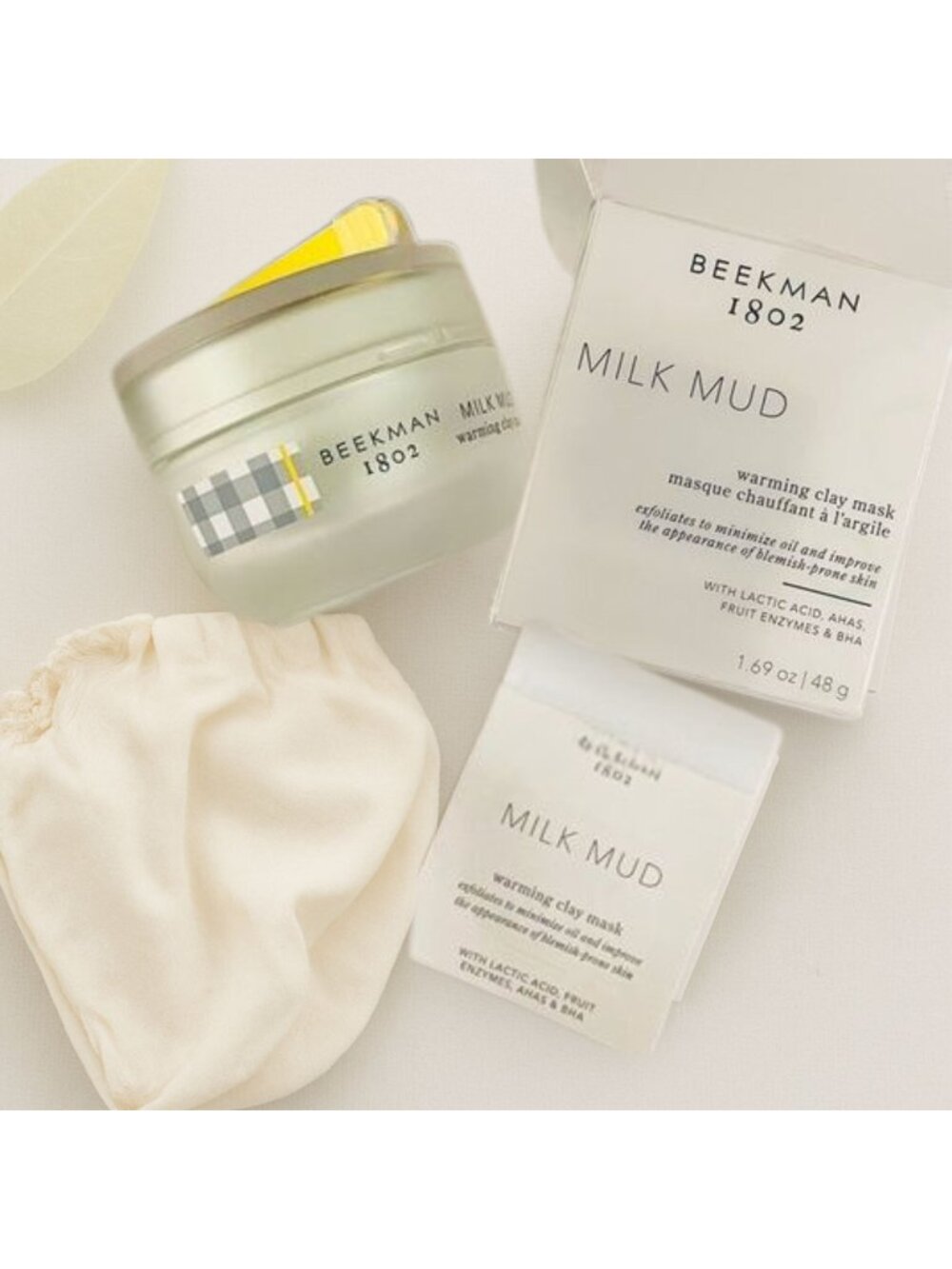 Beekman 1802 Milk Mud Mask 1.69 oz Warming Clay Exfoliating Treatment
